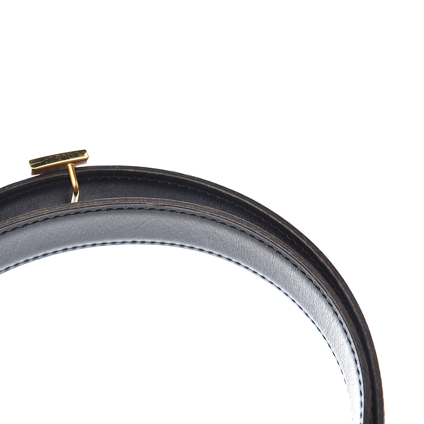 Box Courchevel 32mm Constance H Belt 72 Black Cognac