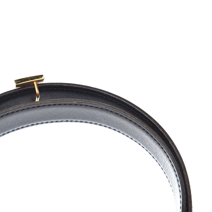 Hermes Box Courchevel 32mm Constance H Belt 72 Black Cognac 8 of 9