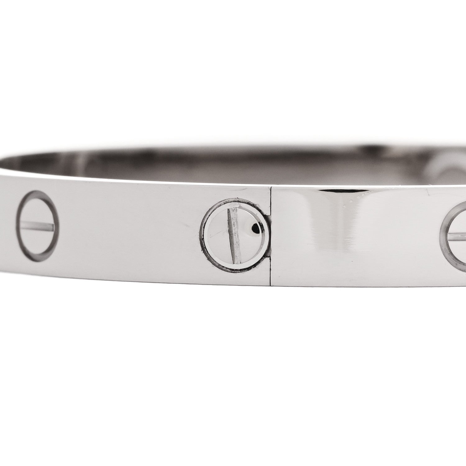 Cartier 18K White Gold LOVE Bracelet 17 5 of 9