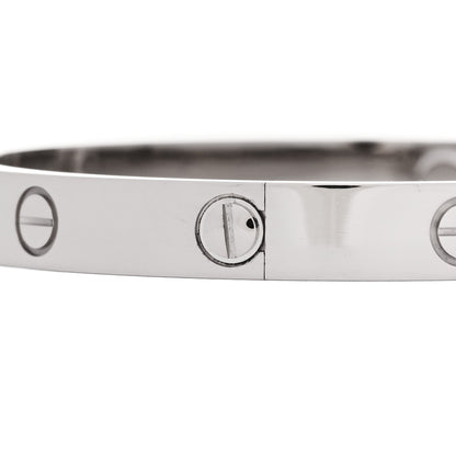 Cartier 18K White Gold LOVE Bracelet 17 5 of 9
