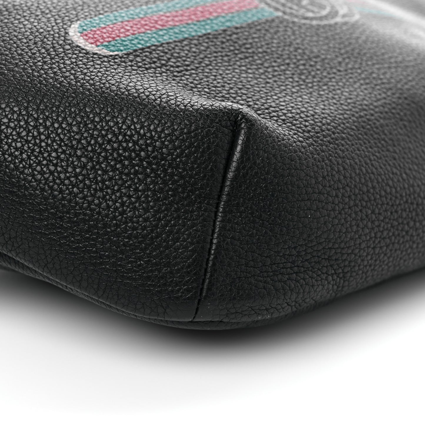 Grained Calfskin Logo Belt Bag Black