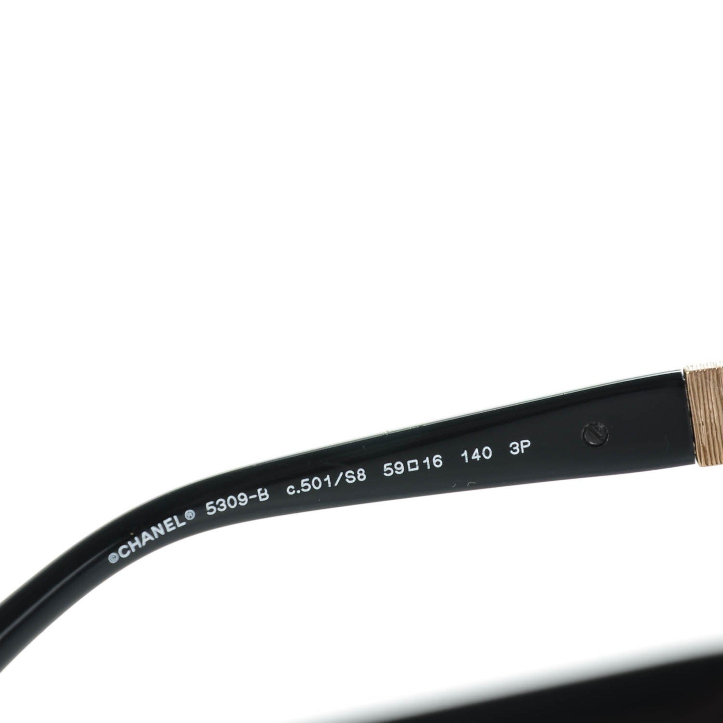 Crystal Baguette Polarized Cat Eye Sunglasses 5309-B Black