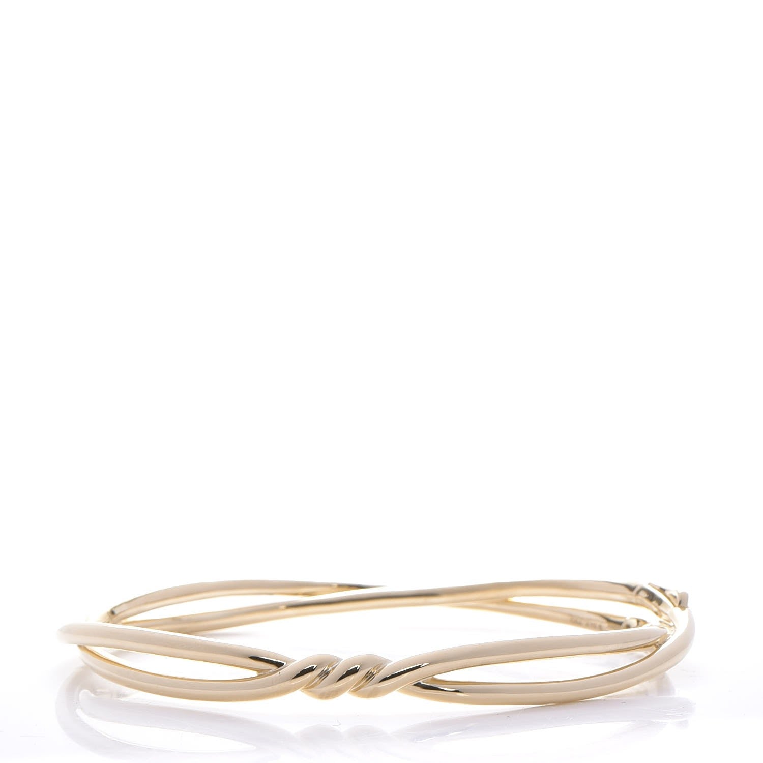 David Yurman 18K Yellow Gold Continuance Center Twist Bracelet 1 of 7
