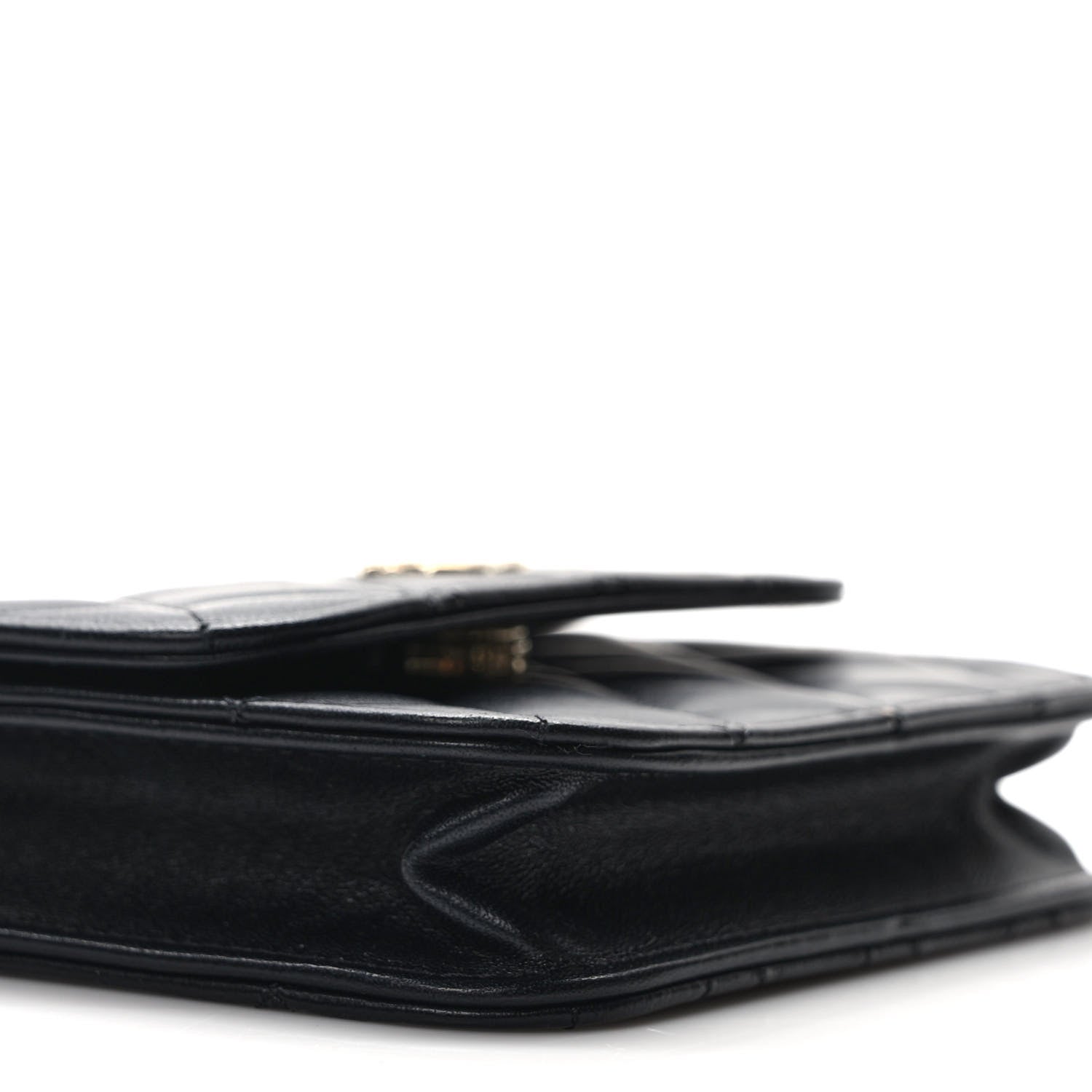 Chanel Lambskin Quilted Mini Coco Bow Clutch With Chain Black 9 of 10