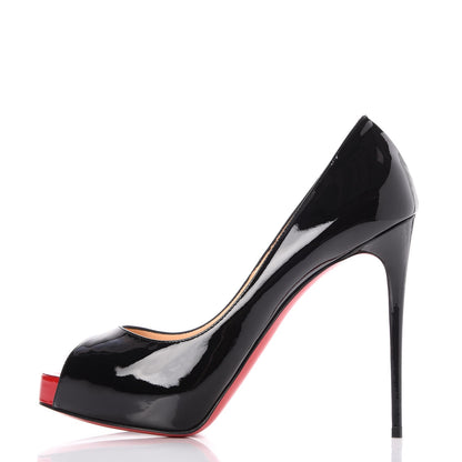 Christian Louboutin Patent New Very Prive 120 Pumps 38.5 Black Red 1 of 8