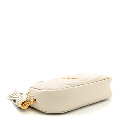 Saint Laurent Grain De Poudre Matelasse Monogram Mini Lou Camera Bag Crema Soft 4 of 10