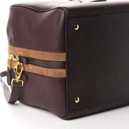 Burberry Smooth Calfskin Medium Cube Bowling Bag Mahogany 6 of 9