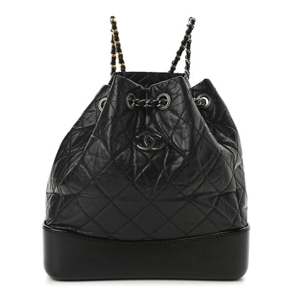 Chanel Aged Calfskin Quilted Small Gabrielle Backpack Black 1 of 9