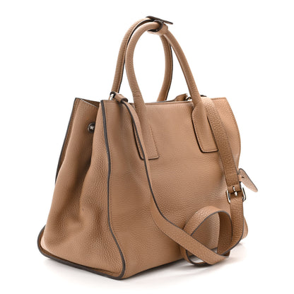 Prada Vitello Daino Shopping Tote Sesamo 3 of 13