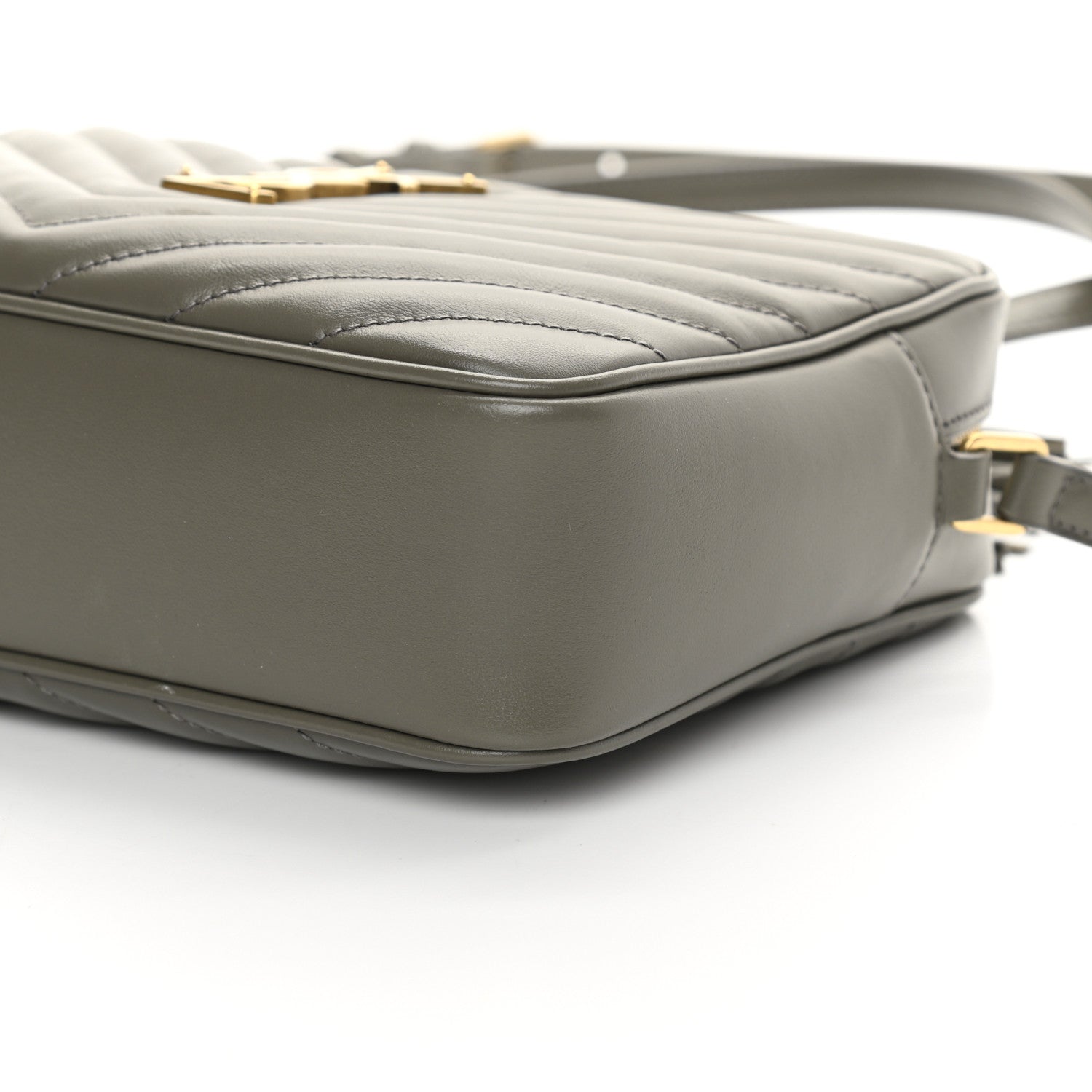 Saint Laurent Calfskin Matelasse Monogram Lou Camera Bag Military Olive 10 of 13