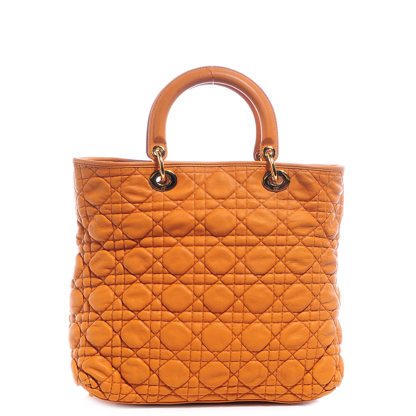 Lambskin Cannage Soft Lady Dior Tote Orange