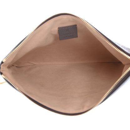 Gucci GG Supreme Monogram Large Ophidia Pouch Clutch Brown 5 of 9