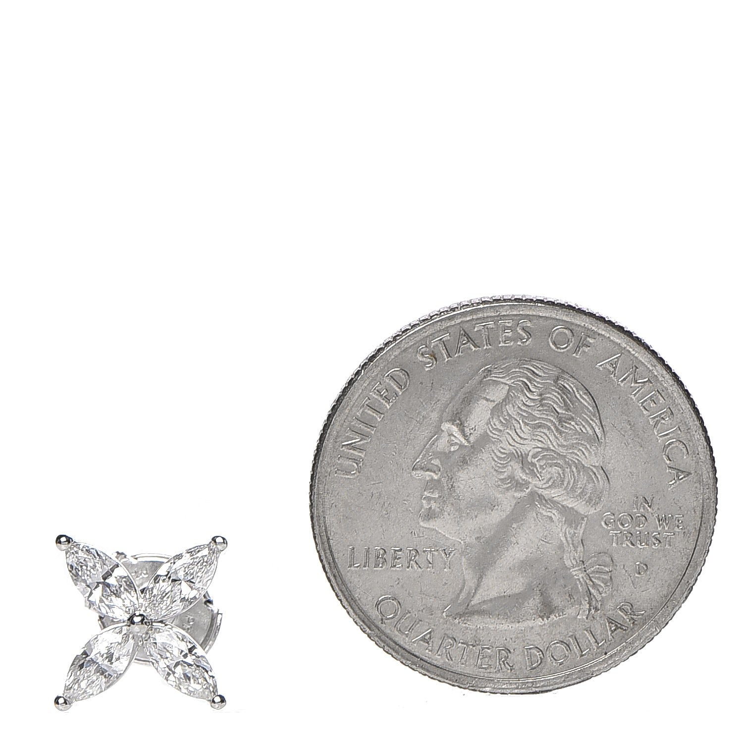 Tiffany Platinum Diamond Large Victoria Earrings 2 of 6