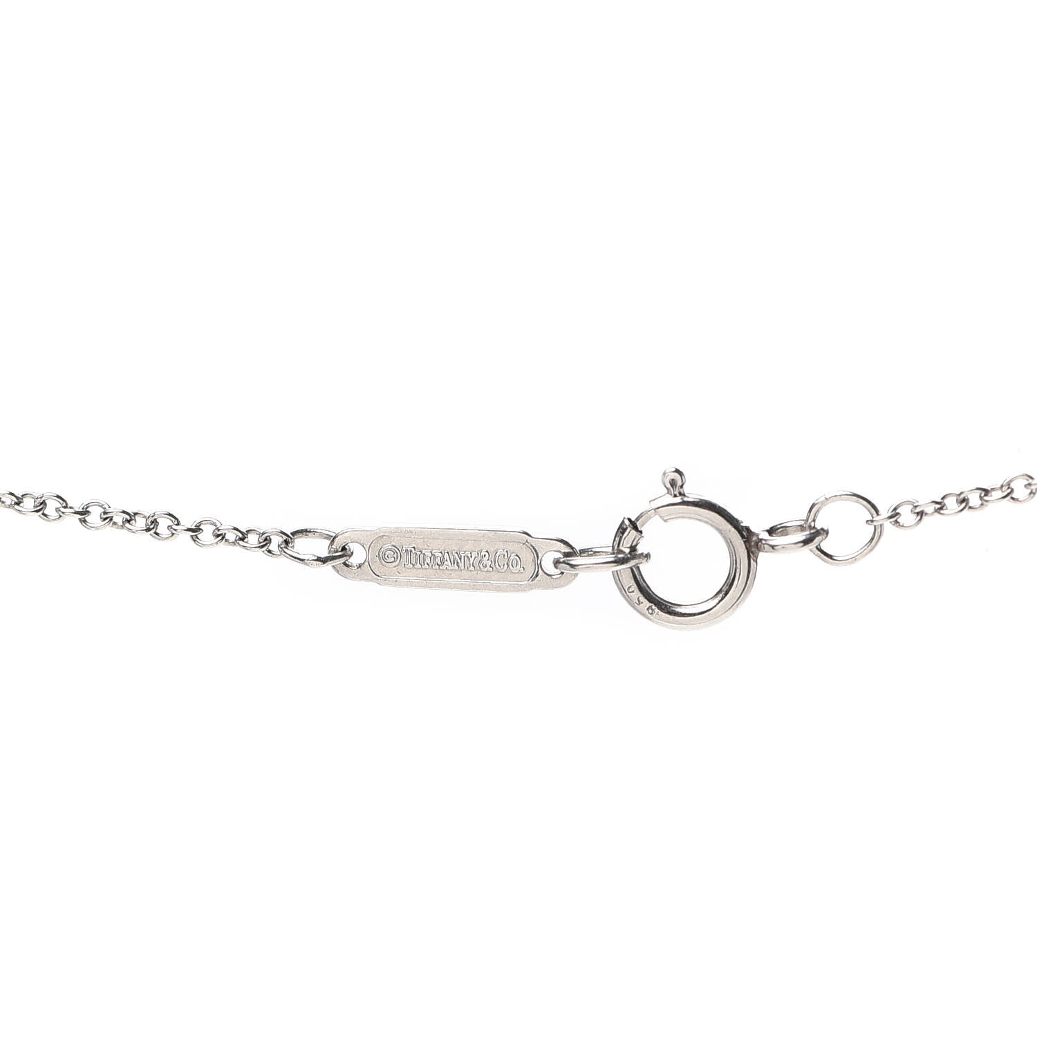 Tiffany Platinum Diamond Small Jazz Cross Pendant Necklace 6 of 7