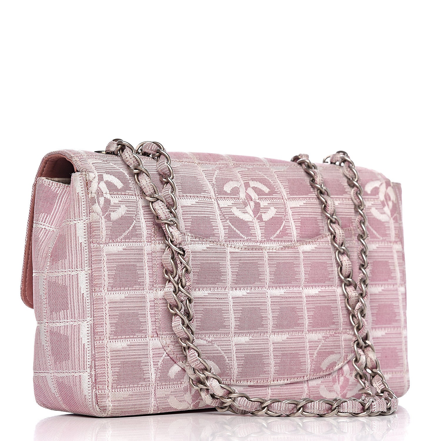 Chanel Nylon Medium Travel Flap Pink 4 of 25