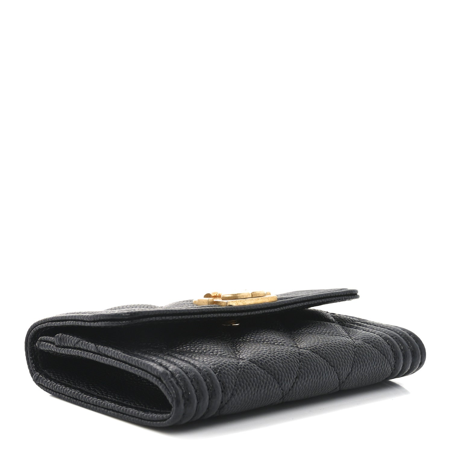 Chanel Caviar Quilted Boy Flap Card Holder Black 4 of 9