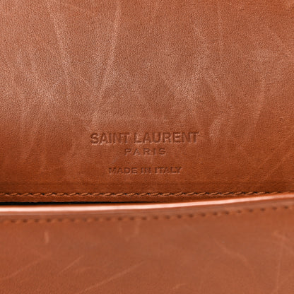 Saint Laurent Shearling Monogram Phone Holder Crossbody Brown 7 of 11