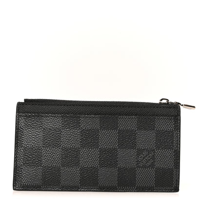 Louis Vuitton Damier Graphite Taiga Coin Card Holder 1 of 7