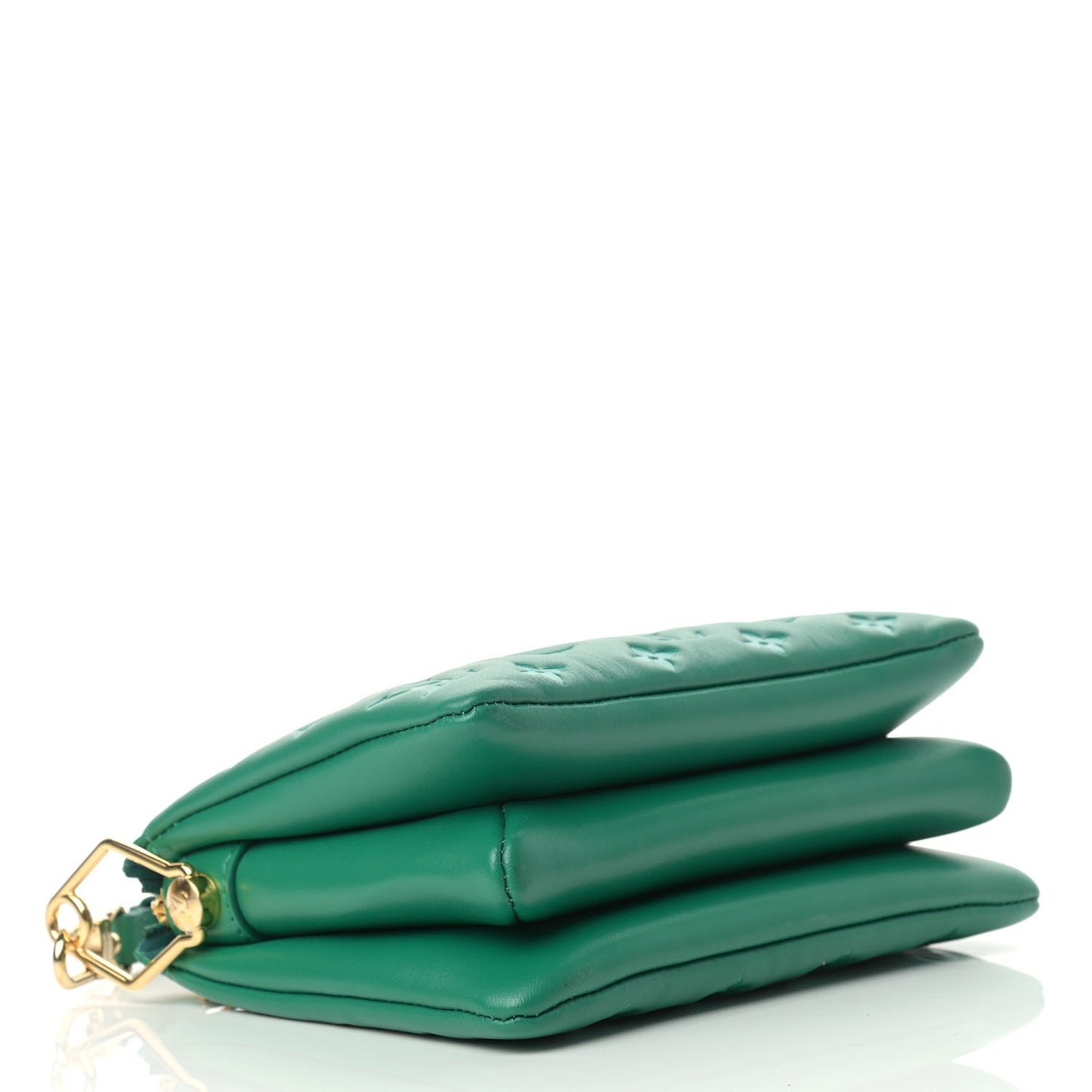 Lambskin Embossed Monogram Coussin BB Emeraude