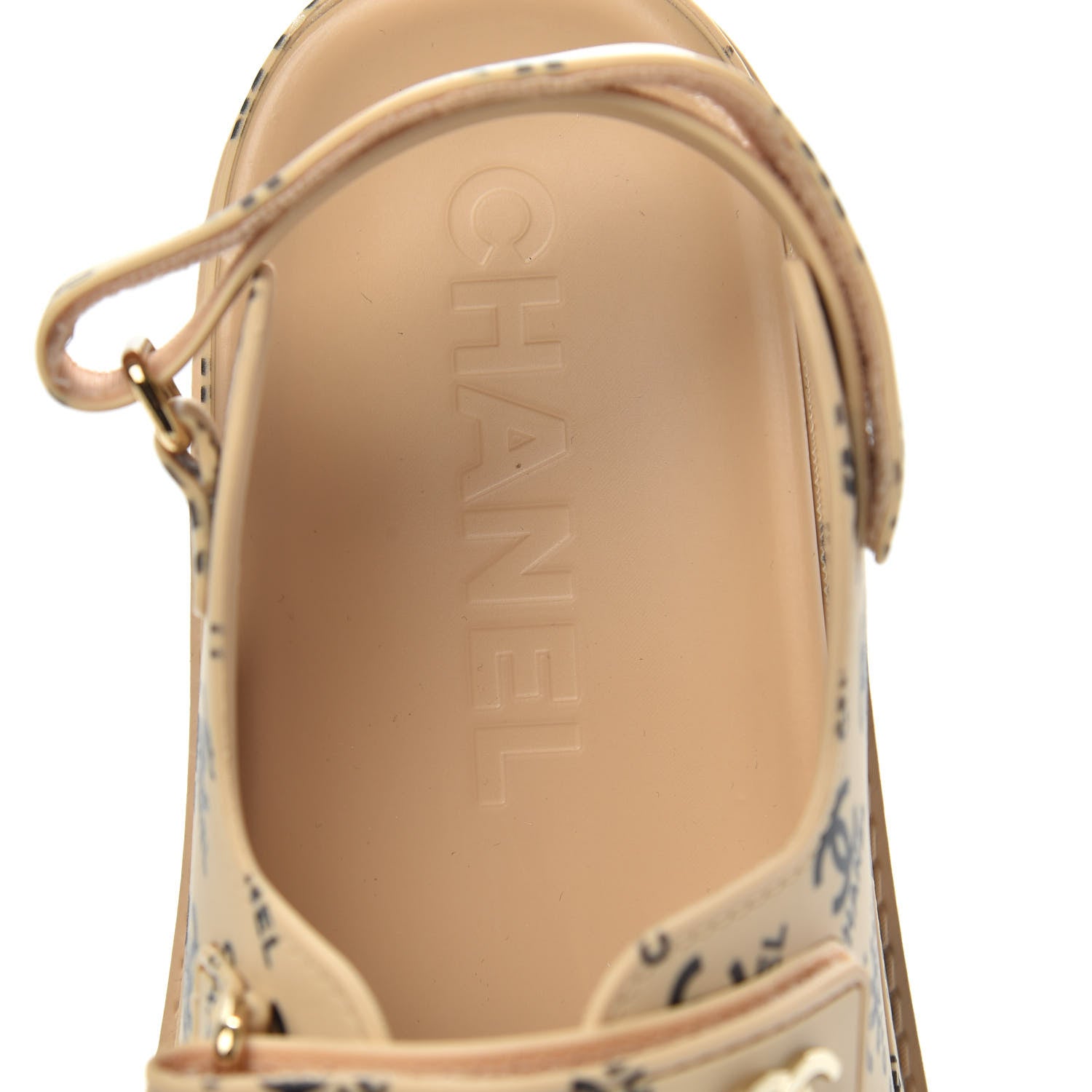 Chanel Rubber CC Dad Sandals 42 Beige 7 of 8