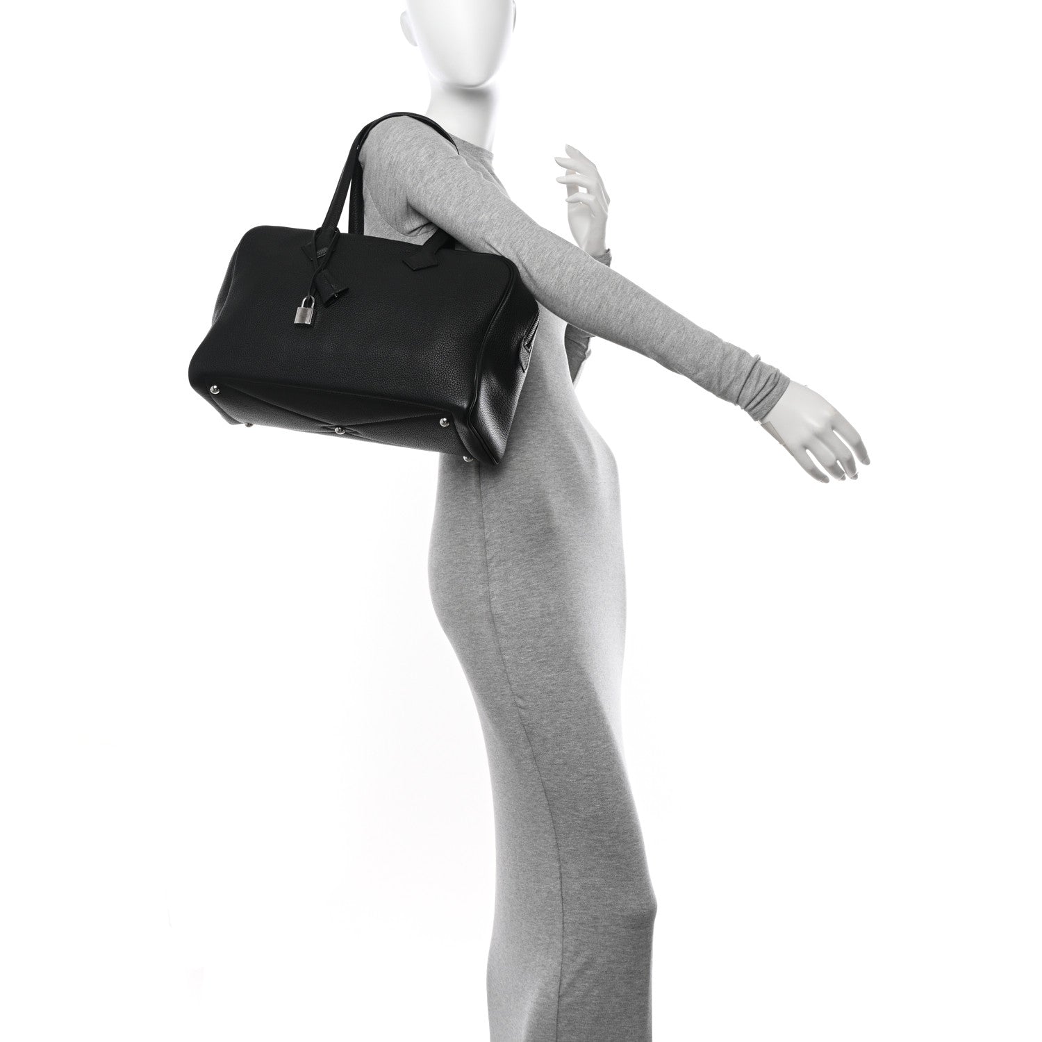 Hermes Taurillon Clemence Victoria II 35 Black 2 of 16