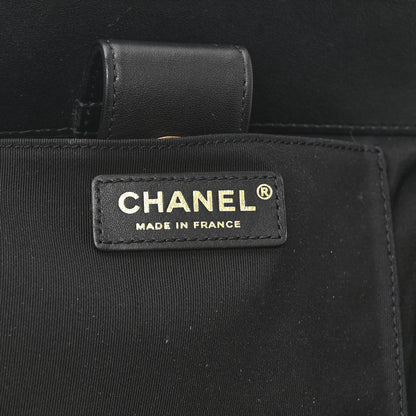 Chanel Calfskin Quilted CC Chain Accordion Tote Black 6 of 11