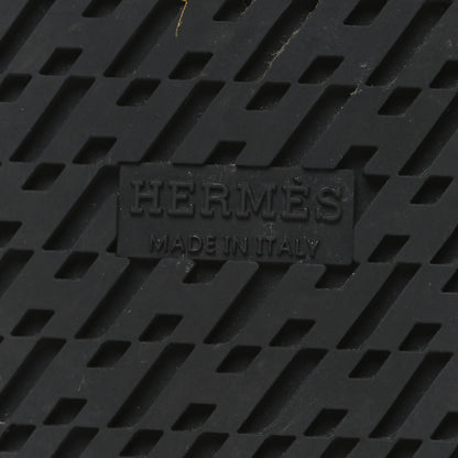 Hermes Suede Goatskin Woolskin Womens Chypre Sandals 37 Brun Fume Ecru 8 of 10