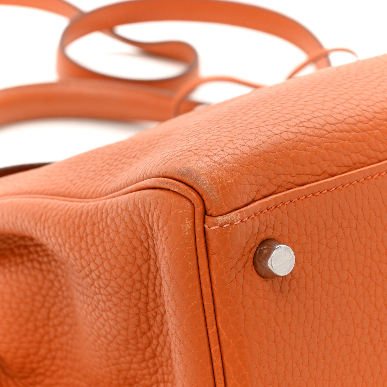 Hermes Taurillon Clemence Kelly Retourne 35 Orange 23 of 26
