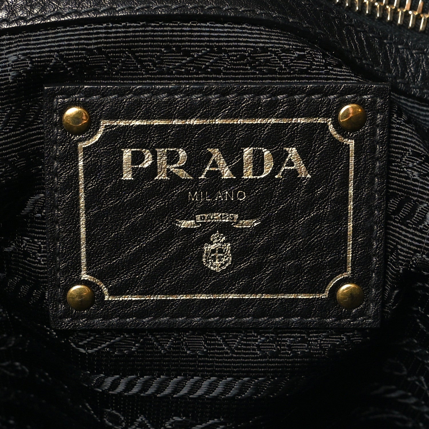 Prada Vitello Daino Tote Black 6 of 11