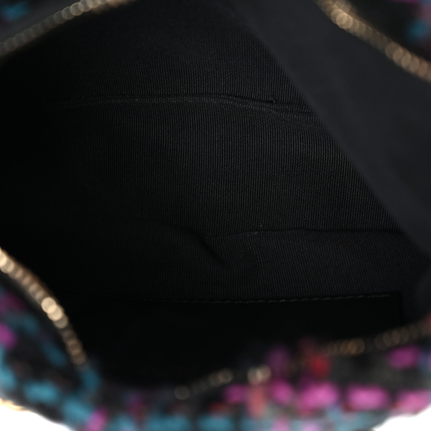 Chanel Cashmere Tweed Quilted CC Links Hobo Purple Multicolor 5 of 10