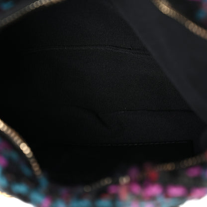 Chanel Cashmere Tweed Quilted CC Links Hobo Purple Multicolor 5 of 10