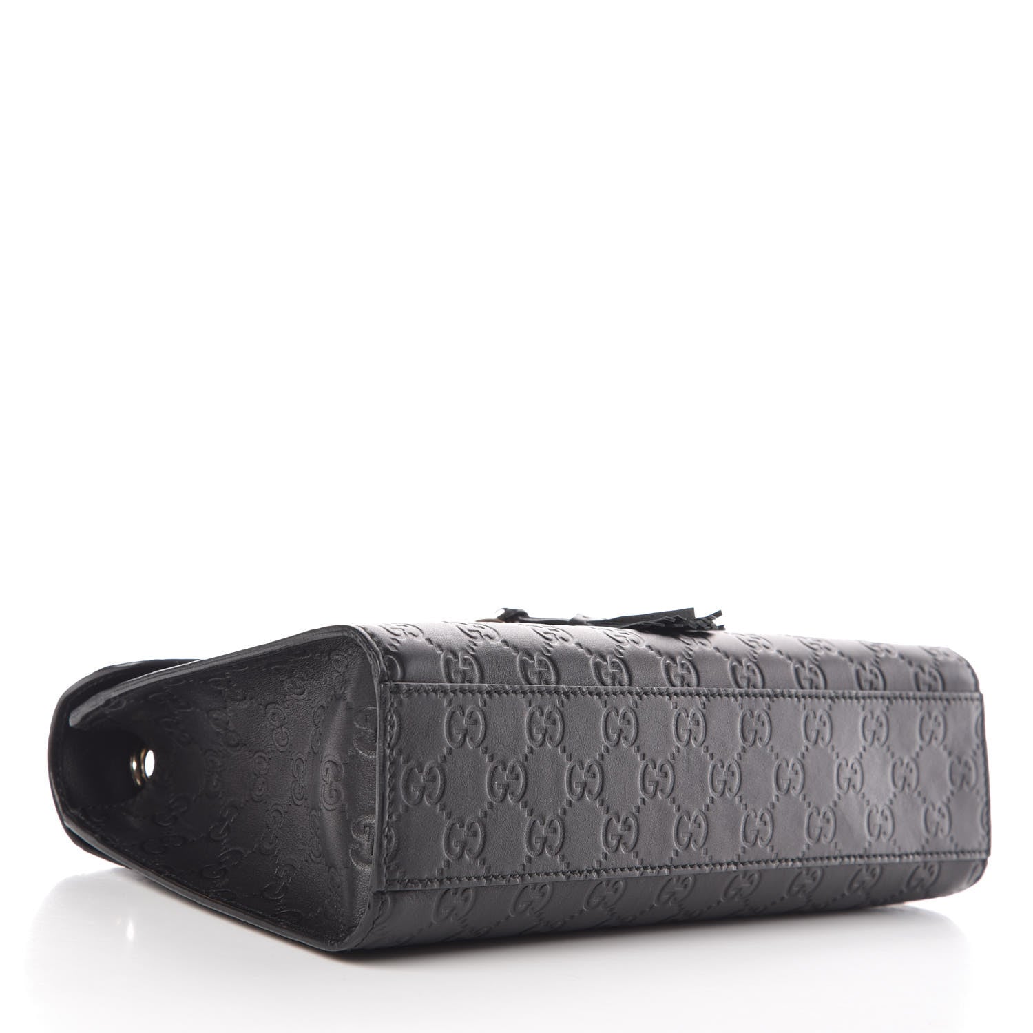 Gucci Guccissima Medium Emily Chain Shoulder Bag Black 4 of 12
