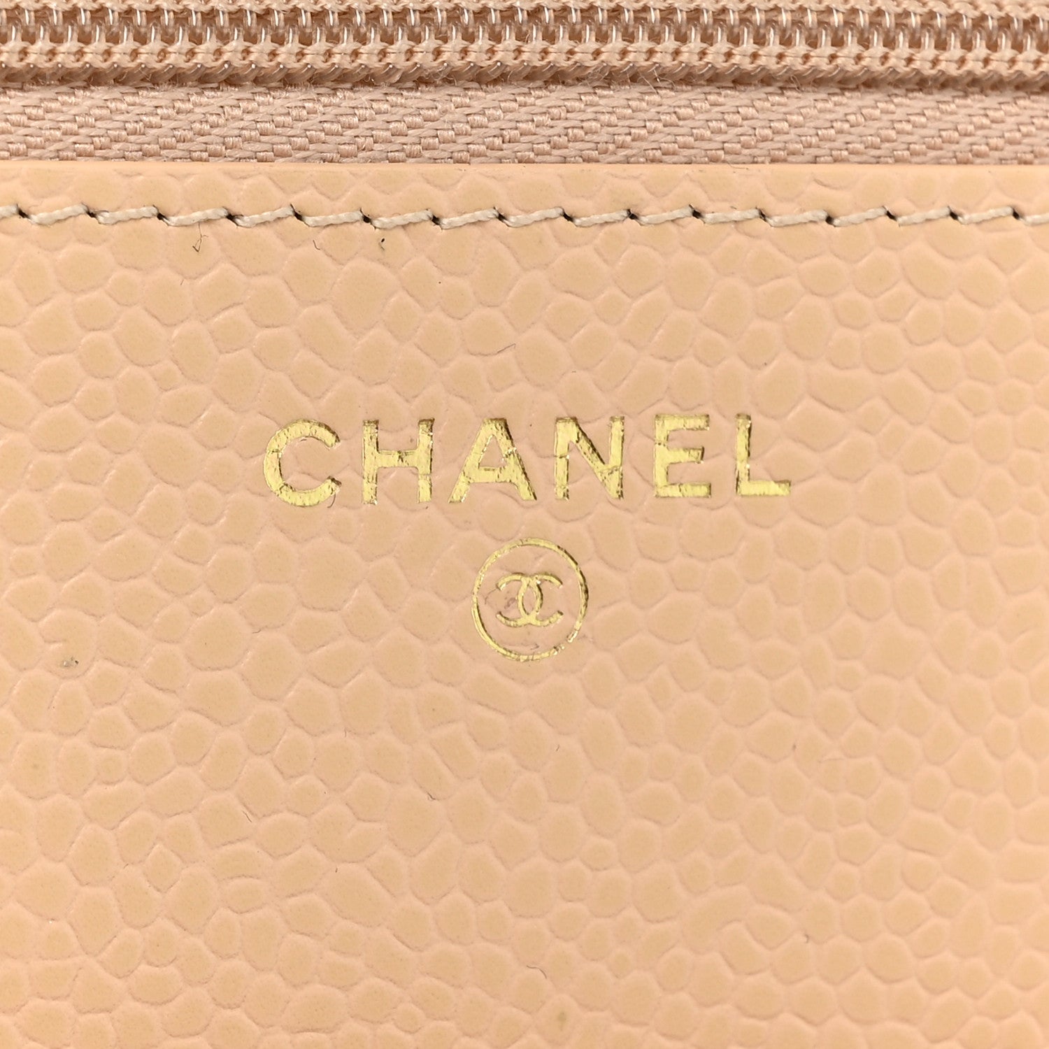 Chanel Caviar Quilted Wallet On Chain WOC Beige 7 of 15
