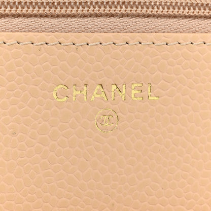 Chanel Caviar Quilted Wallet On Chain WOC Beige 7 of 15