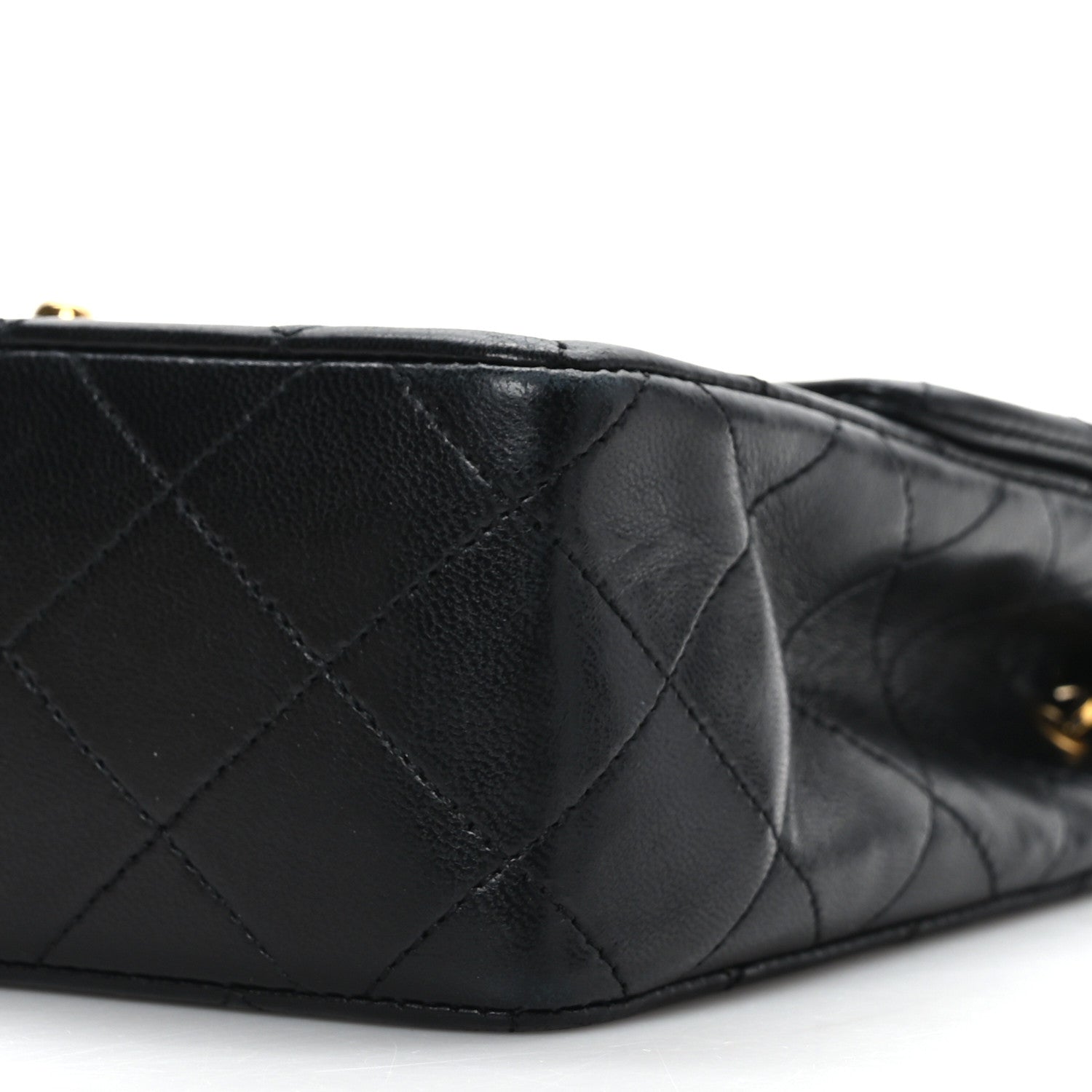 Chanel Lambskin Quilted Mini Square Flap Bag Black 8 of 9