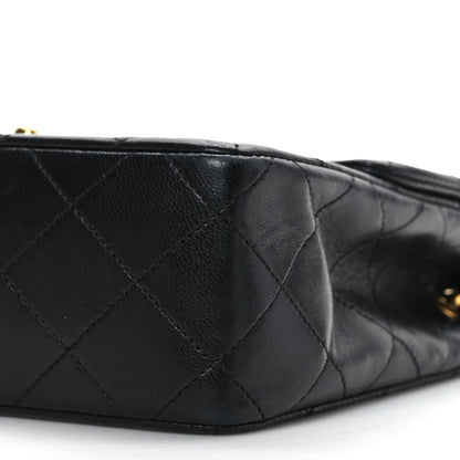 Chanel Lambskin Quilted Mini Square Flap Bag Black 8 of 9