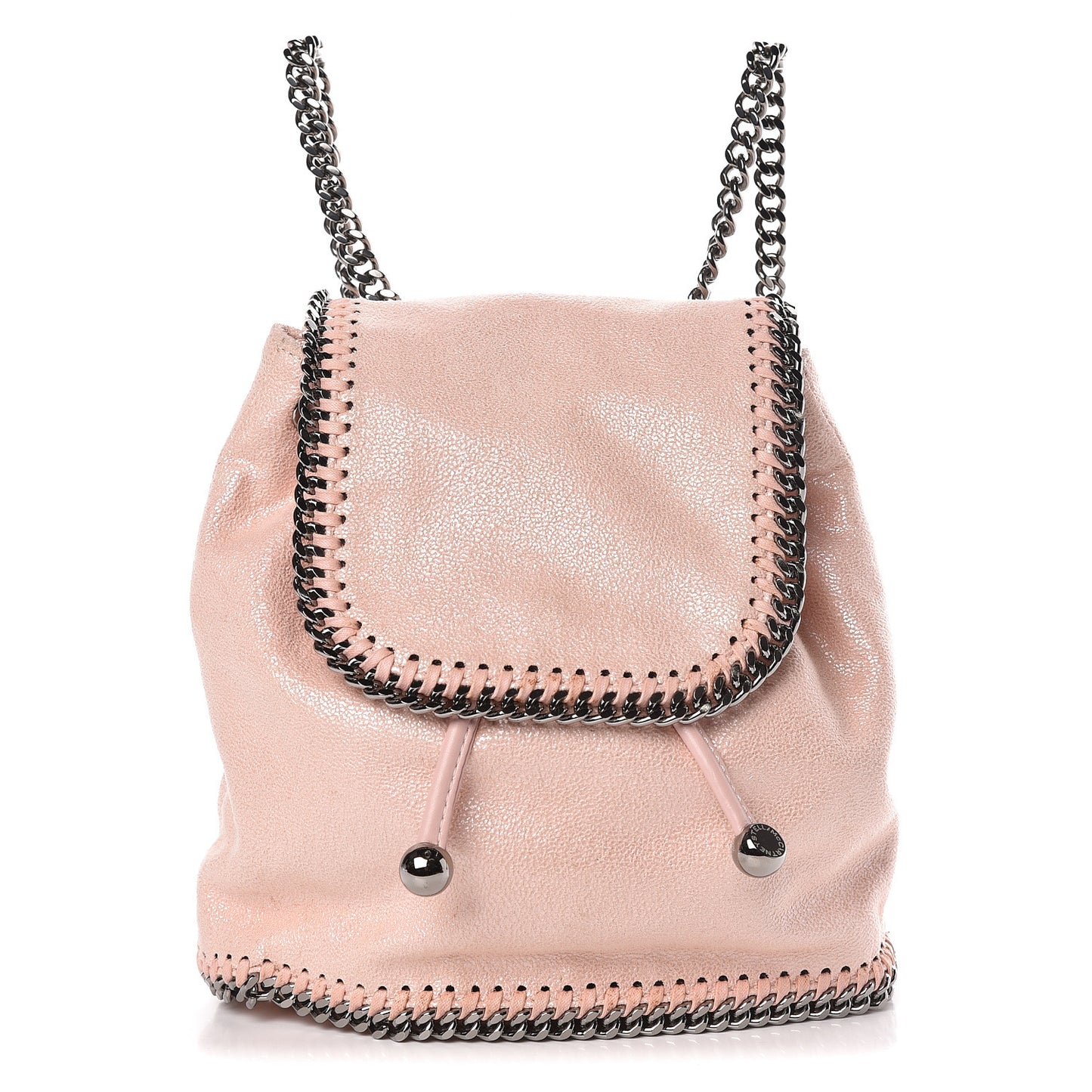 Pearlescent Shaggy Deer Mini Rucksack Backpack Pink