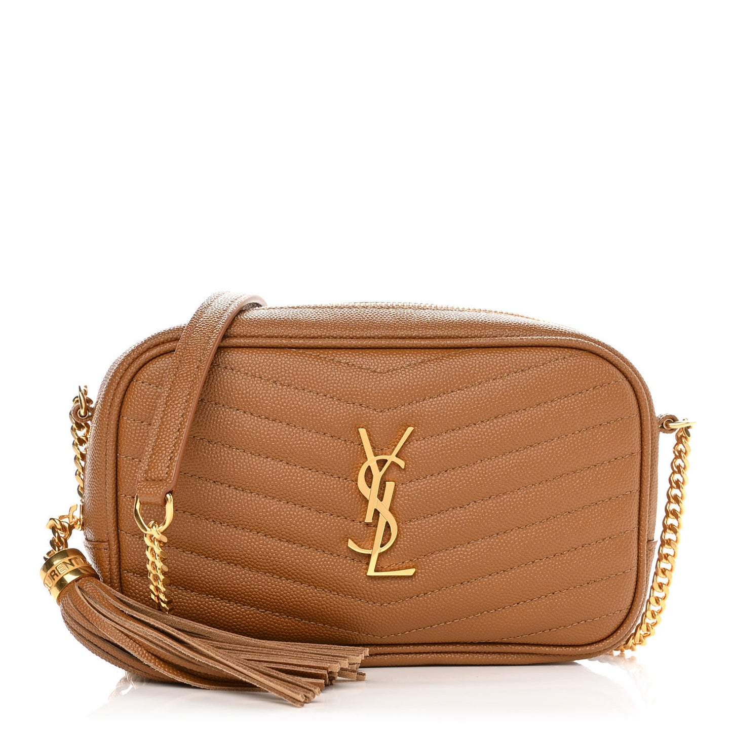 Grain De Poudre Matelasse Monogram Mini Lou Camera Bag Dark Natural