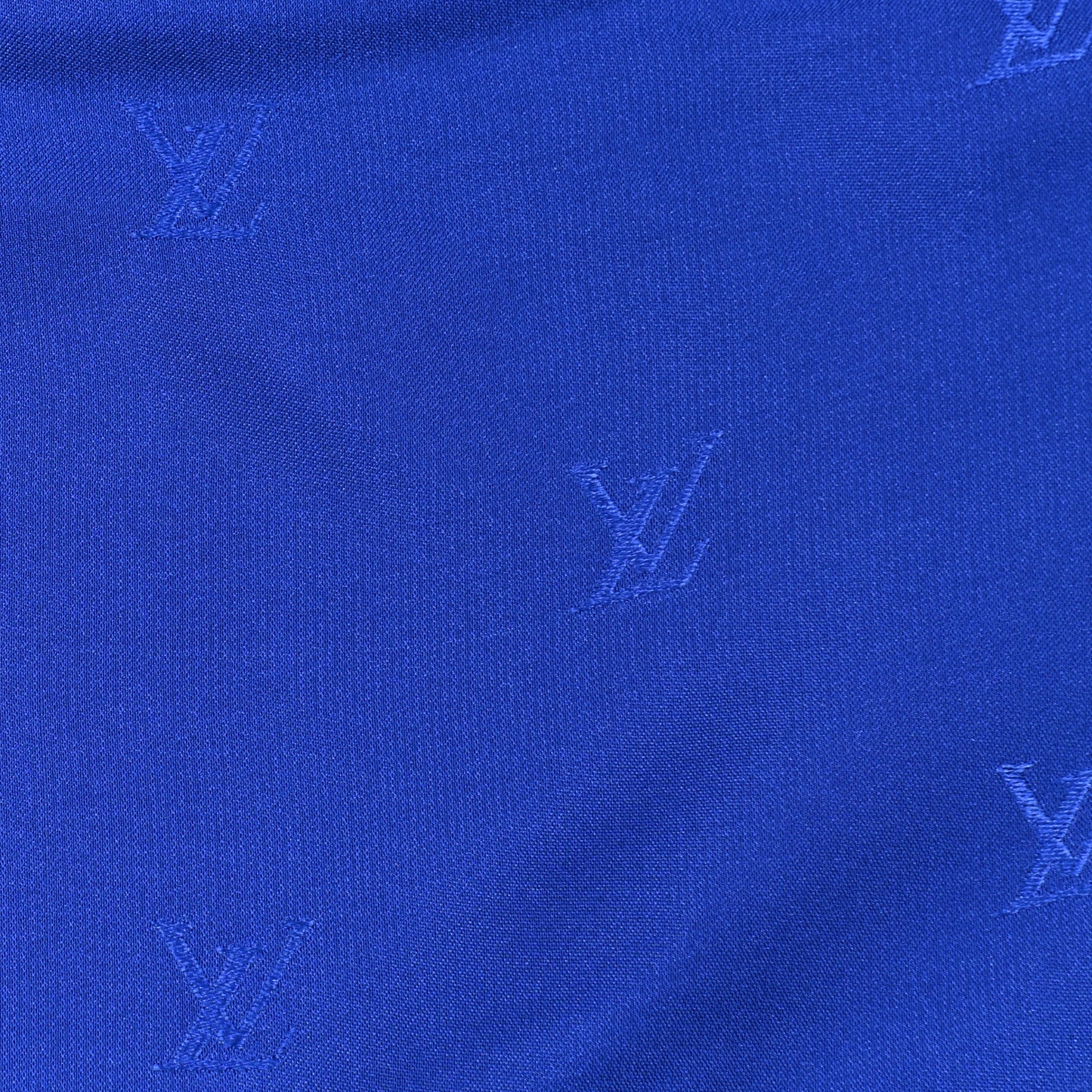 Silk Monogram Scarf Blue