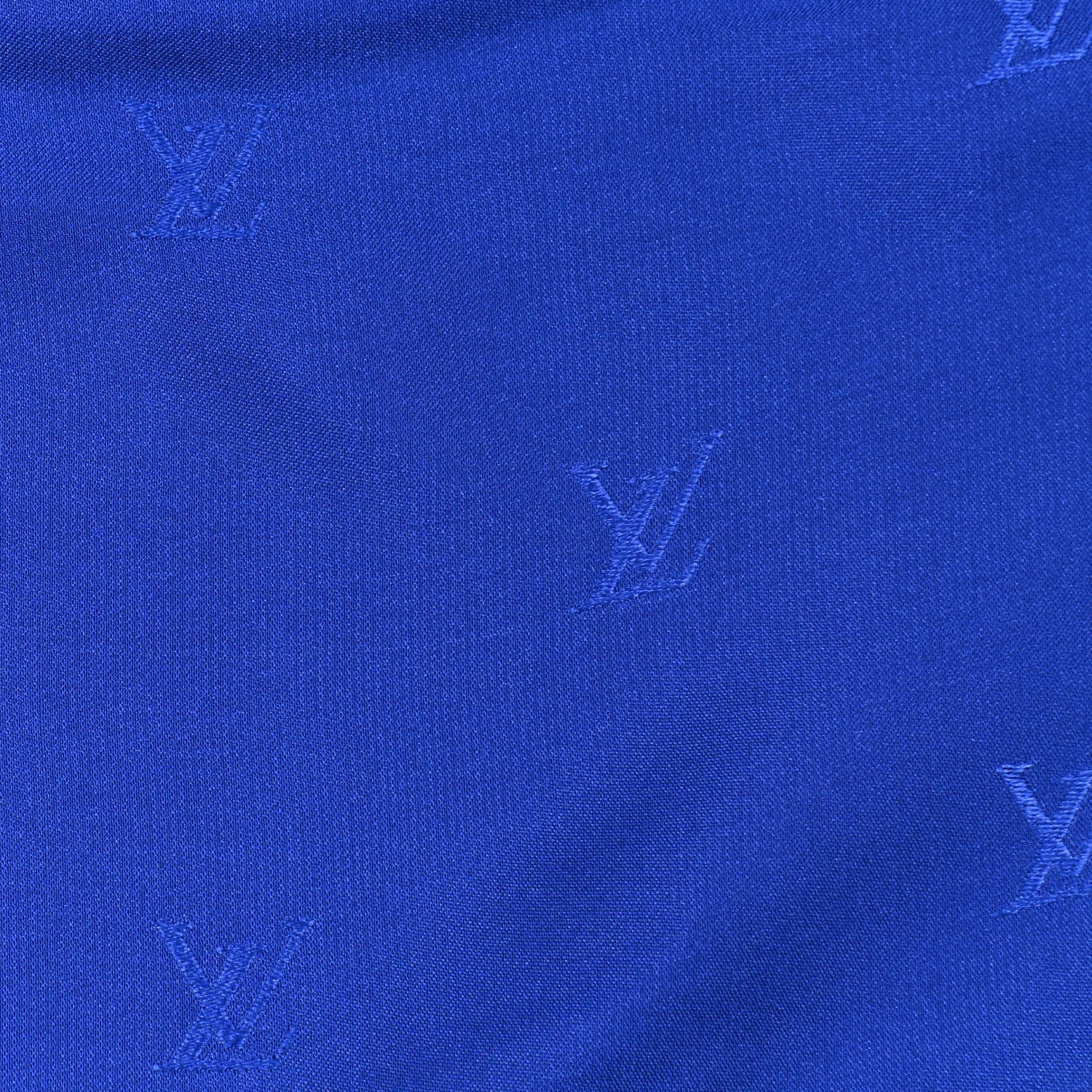Louis Vuitton Silk Monogram Scarf Blue 3 of 5