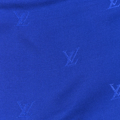 Louis Vuitton Silk Monogram Scarf Blue 3 of 5