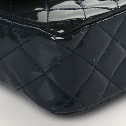 Chanel Patent Calfskin Quilted Mini Rectangular Flap Navy Blue 9 of 10
