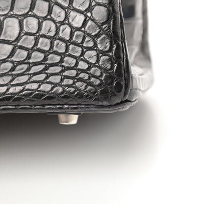 Hermes Matte Niloticus Crocodile Birkin 30 Black 40 of 43