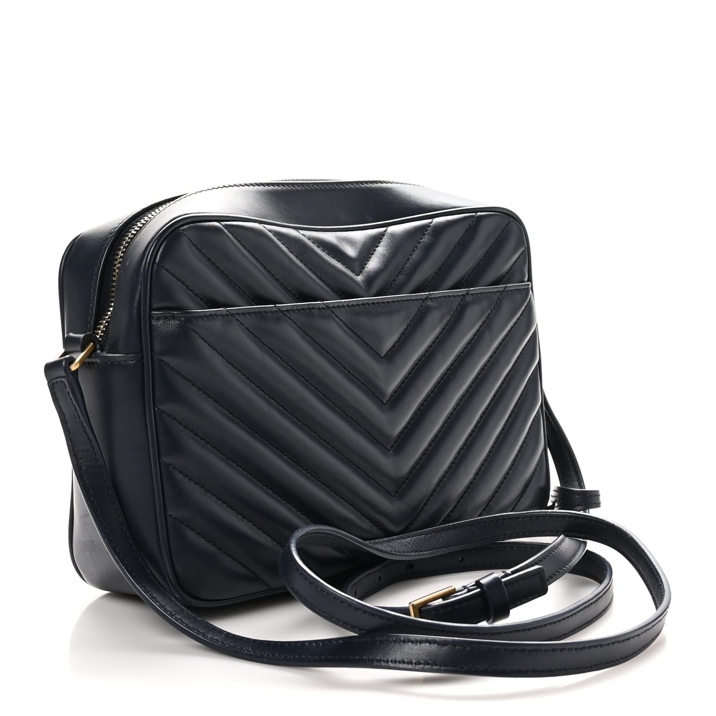 Calfskin Matelasse Monogram Lou Camera Bag Deep Marine