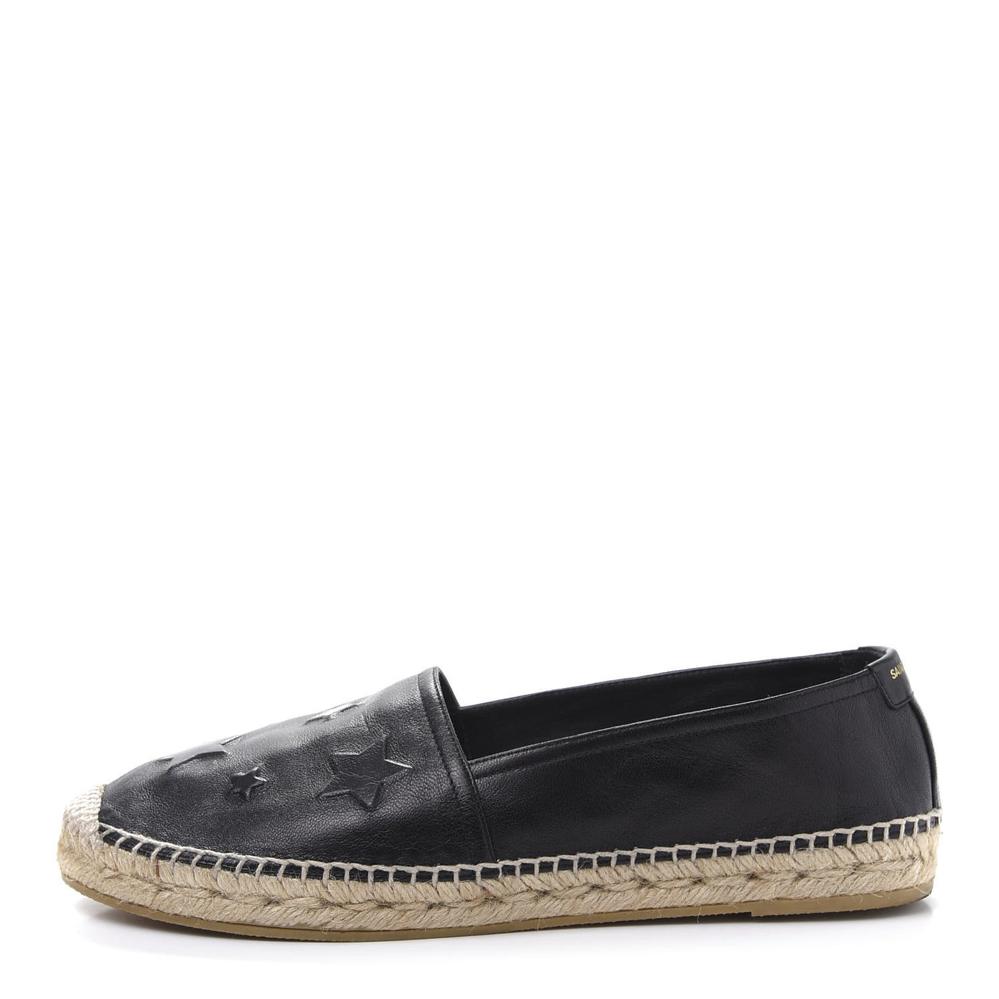 Nappa Embossed Stars Espadrilles 39 Black