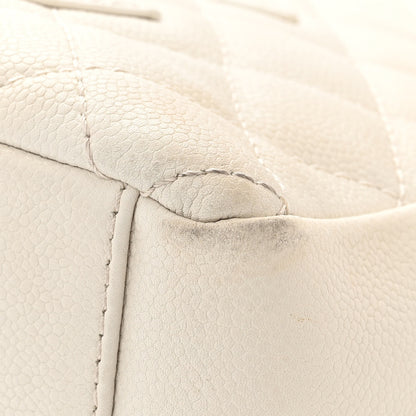 Chanel Caviar Quilted Petit Shopping Tote PST White 12 of 13
