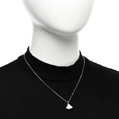 Bulgari 18K Rose Gold Diamond Mother of Pearl Small Divas' Dream Pendant Necklace 2 of 4