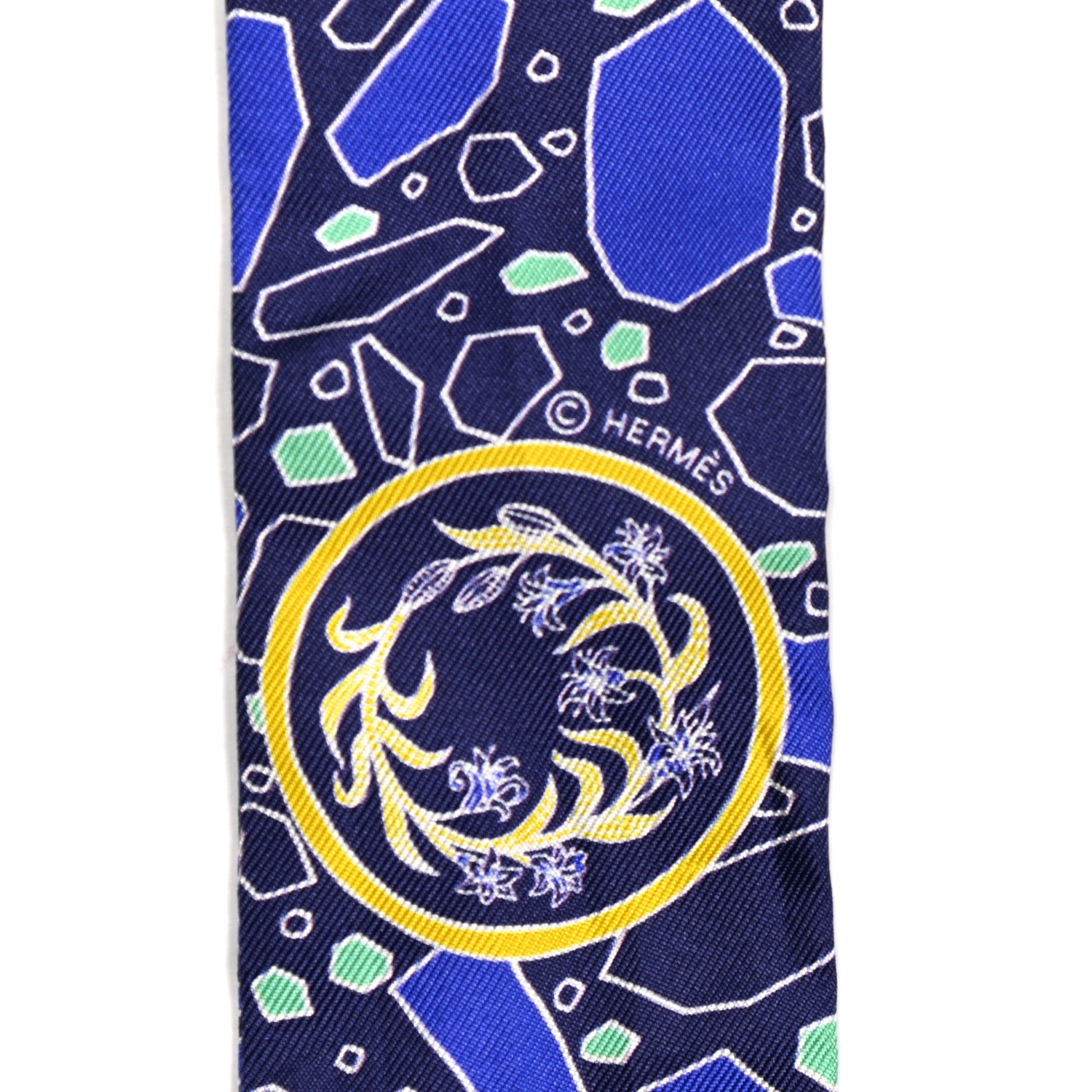 Hermes Silk La Danse Des Amazones Twilly Indigo Jaune Multicolor 3 of 4