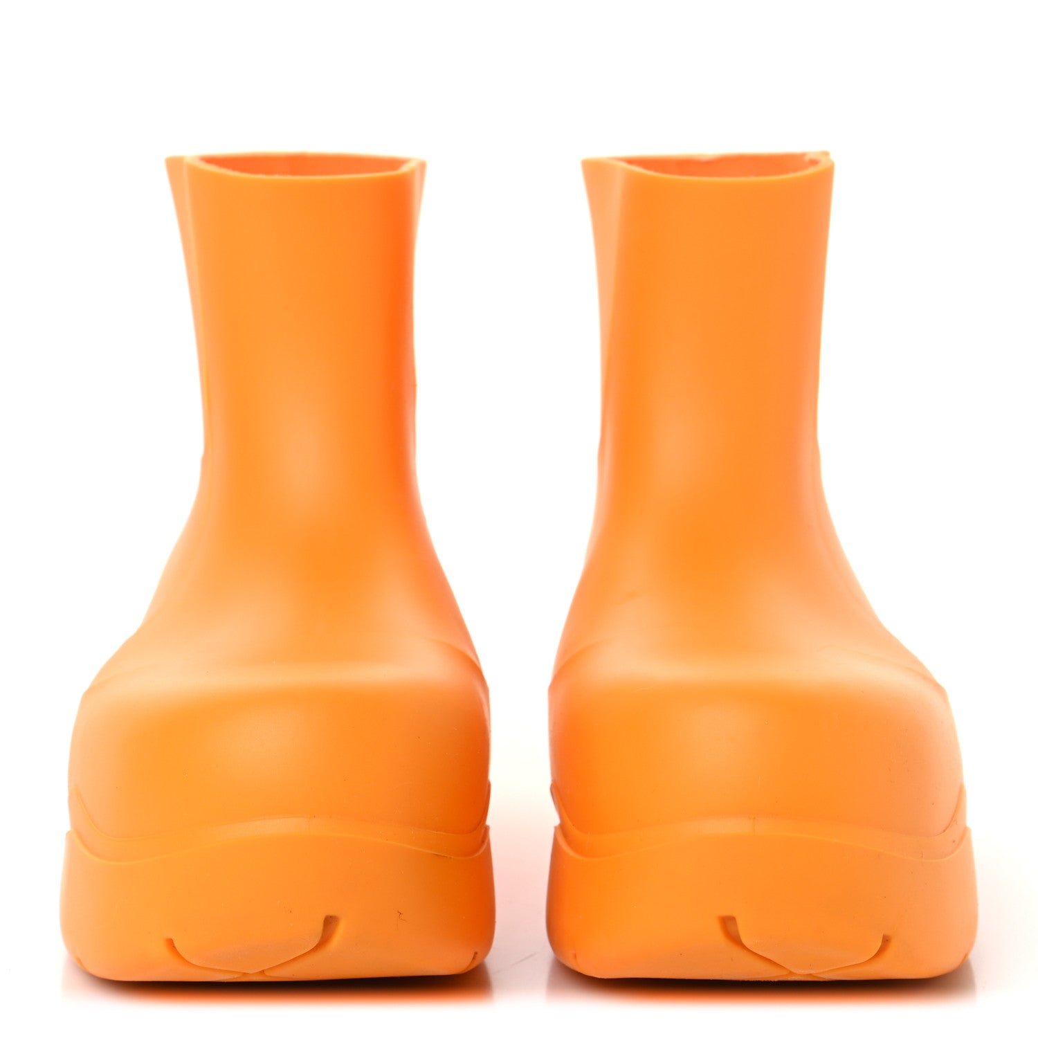 Bottega Veneta Rubber Mens Puddle Ankle Boots 42 Tangerine 3 of 9