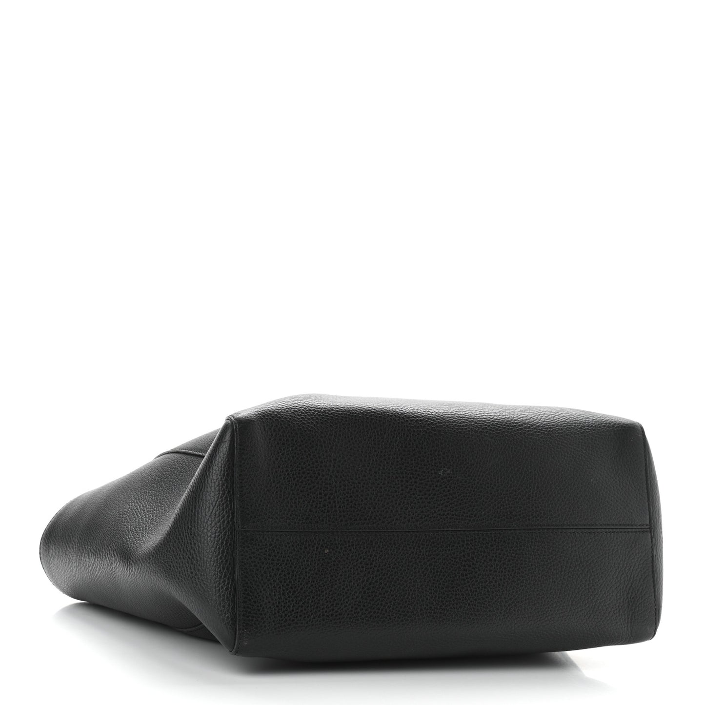 Pebbled Calfskin Medium Swing Tote Black